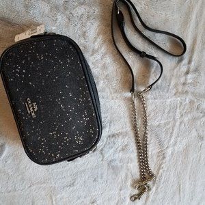 Black Glitter with Silver Stars Coach Bag